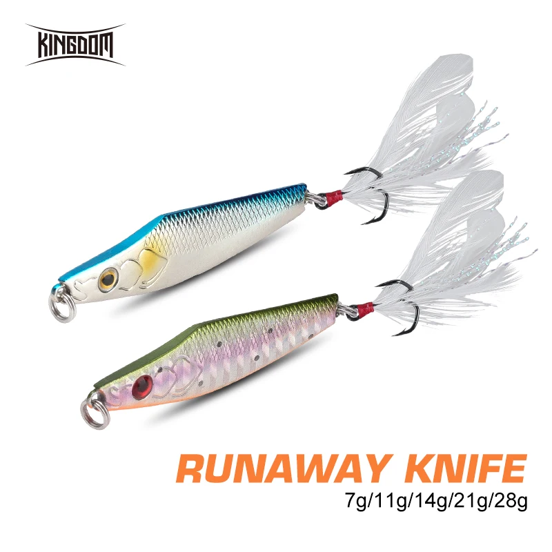 

Kingdom Metal Jig Sea Fishing Lures Far Casting Artificial Sinking Baits Trout Bass Pike Jigging Saltwater fishing accessories
