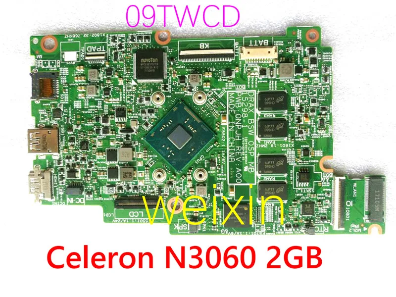 

CN-09TWCD 09TWCD 9TWCD для DELL Inspiron 3168 материнская плата для ноутбука Core SR2KN Celeron N3060 2 Гб ОЗУ материнская плата 15298-1 100% рабочий