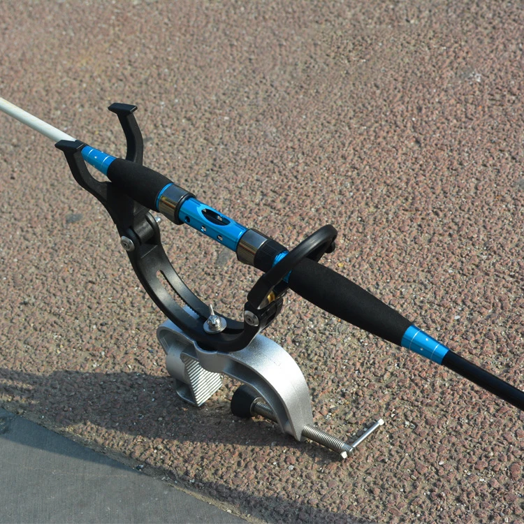 Boat Marine Aluminium Alloy Fishing Rod Pole Rest Stand Bracket Support Holder Adjust Clamp Tackle Tools | Спорт и развлечения