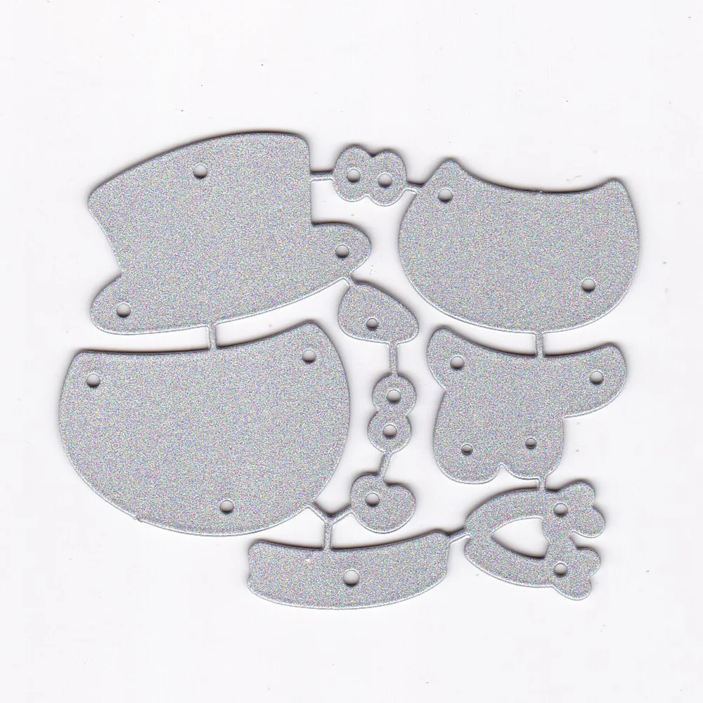 Детский Снеговик металлические режущие штампы для скрапбукинга DIY Изготовление