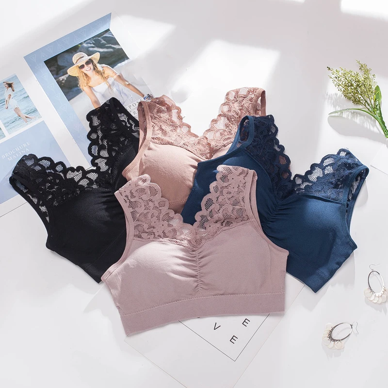 

Fashion Women Sexy Lace Bras Intimates Push Up Fitness Bra Bralette Fitness Bra
