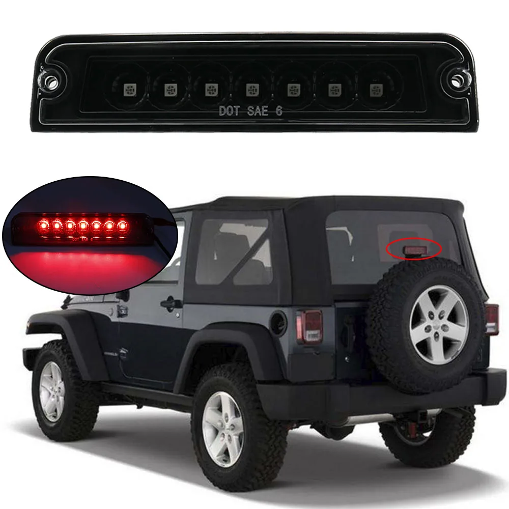 Черный корпус светодиодный 3-й задний стоп светильник лампа для 97-06 JEEP WRANGLER TJ |