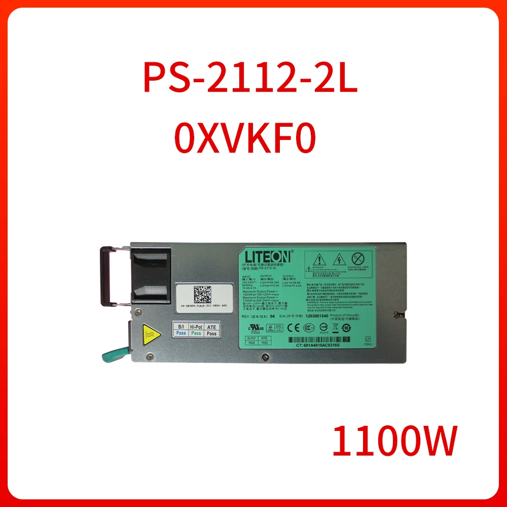 

LF 1100W PSU switch power supply LiteOn PS-2112-2L 0XVKF0 XVKF0 For Dell PowerEdge C6100 server Redundant Original