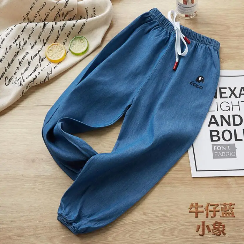 Брюки для маленьких мальчиков и девочек весенние хлопковые теплые джинсы