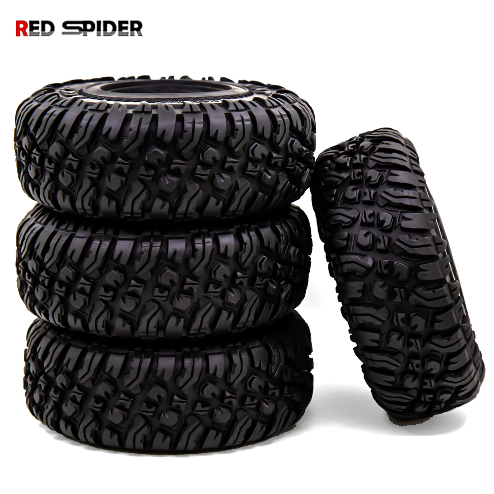 

4 шт., 120 мм 1,9 дюйма, резиновые шины/колесные шины для 1:10 RC Rock Crawler Axial SCX10 Canyon Trail 105, диски TRX4 TRX6 #8174