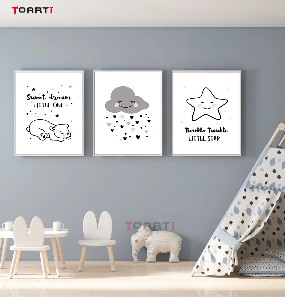 Постер Sweet Dream Little One с принтом современный Декор для дома модульная Настенная