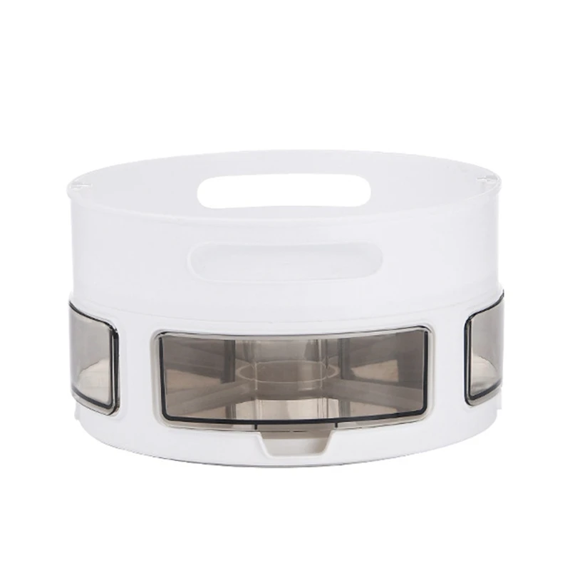 

Rotatable Plastic Spice Rack With 2 Handle,Multifunctional Kitchen Non Slip Storage Box For Condiment Drink