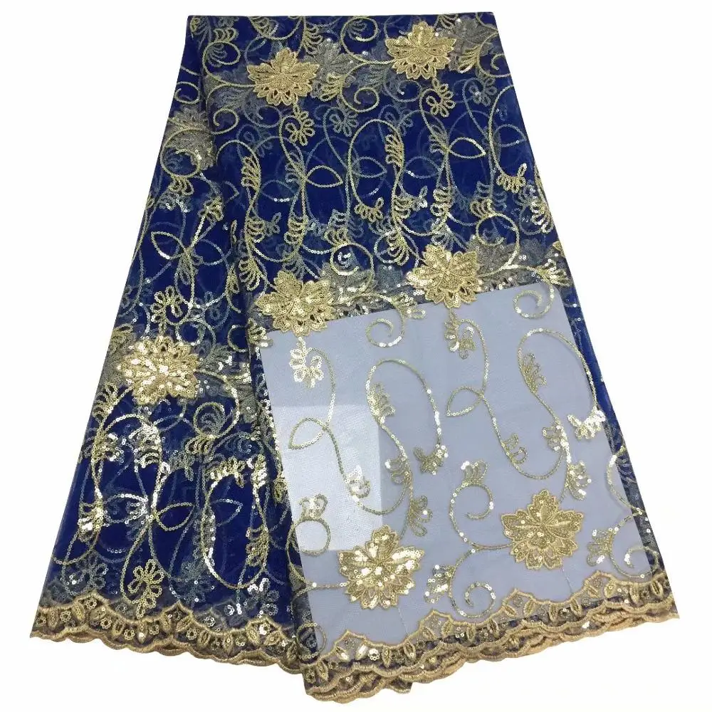 2019 Высокое качество Французский нигерийский тюль с блестками африканский сетка