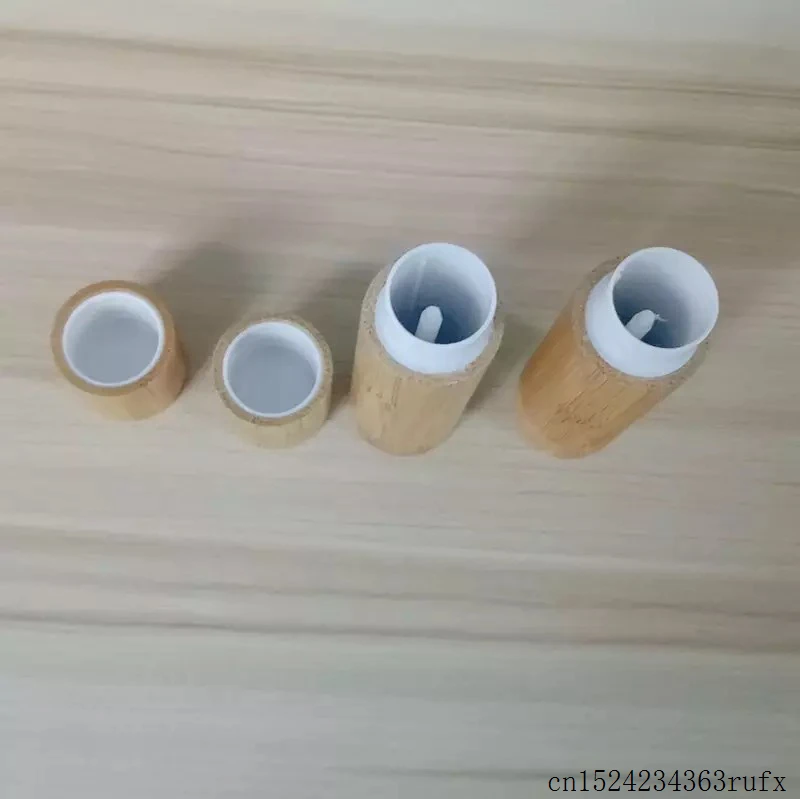 100 шт. Пустые контейнеры для блеска губ бамбуковый дизайн губная помада туба