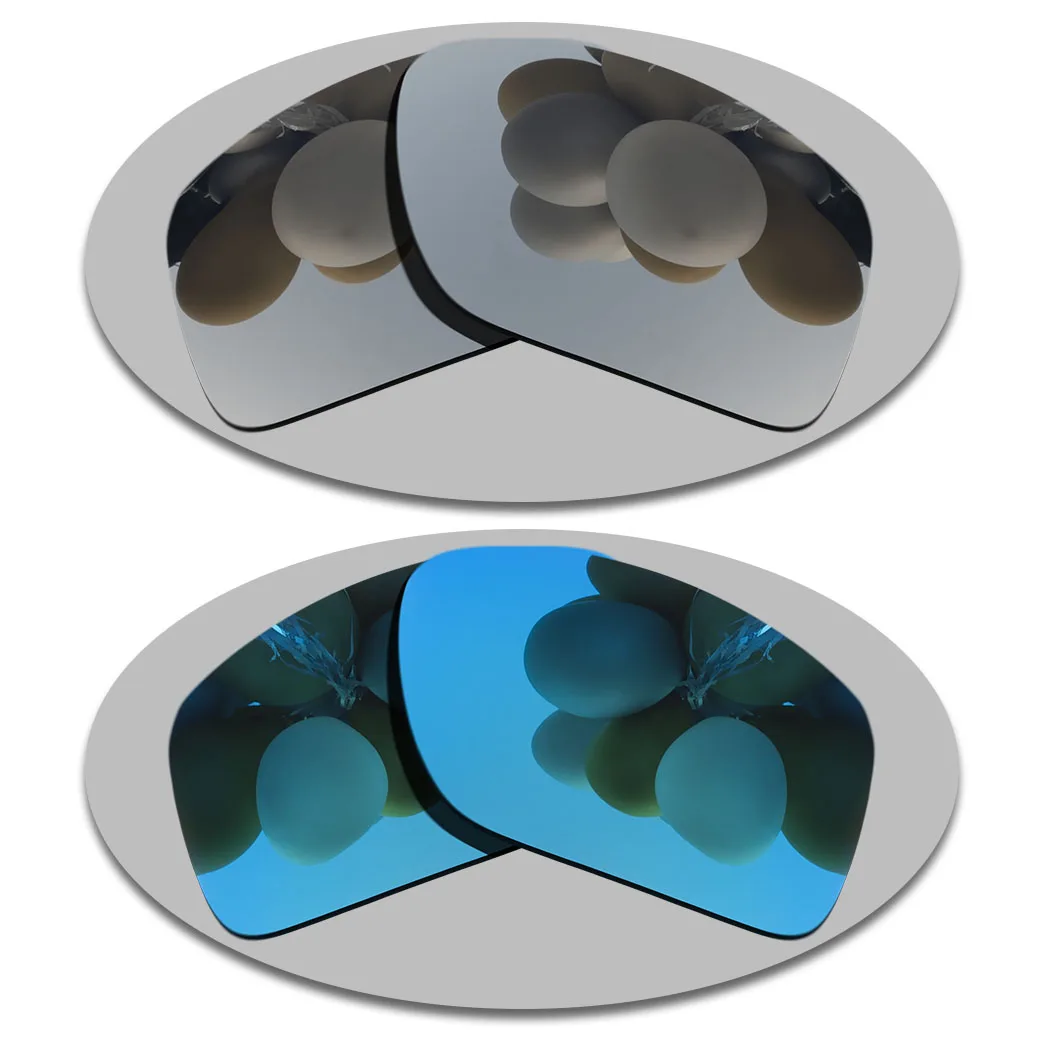 

100% поляризованные Сменные линзы с точной огранкой для квадратных солнцезащитных очков Triggerman, варианты сочетания: хромированные и синие