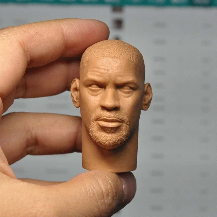 Неокрашенная голова Denzel Washington в масштабе 1/6, модель для 12-дюймовых фигурок, игрушек для тела, подарков, коллекций «сделай сам»