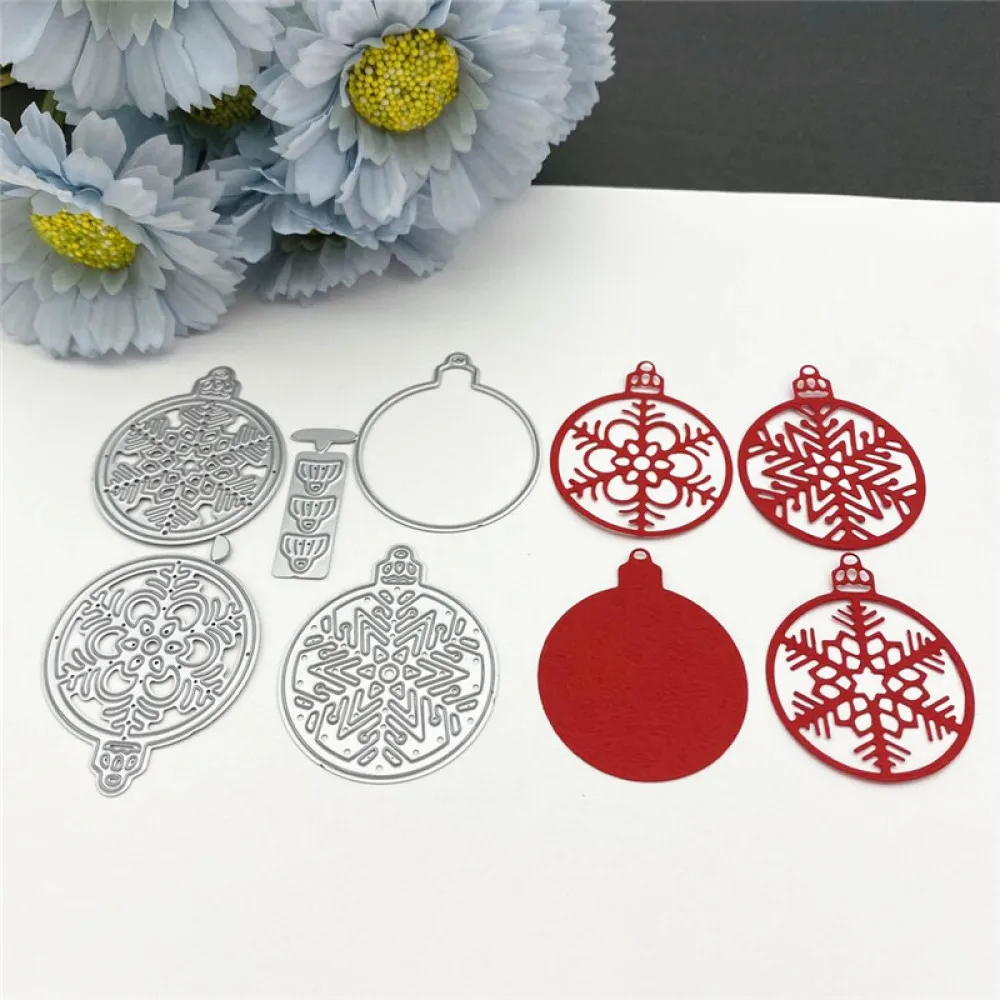 Металлические Вырубные штампы Рождественская Снежинка Кулон Сделай Сам