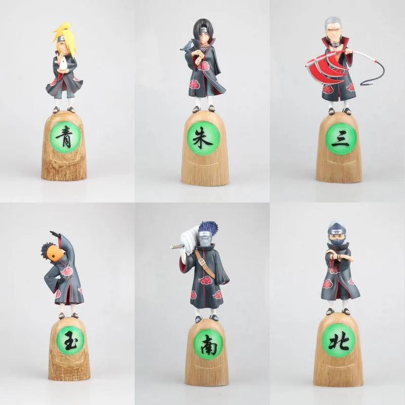 

Аниме Naruto; Deidara Учиха Obito Какузу Хидан Итачи Учиха Хошигаки Кисаме из ПВХ, движущаяся фигурка, Коллекционная модель, игрушка 23 см