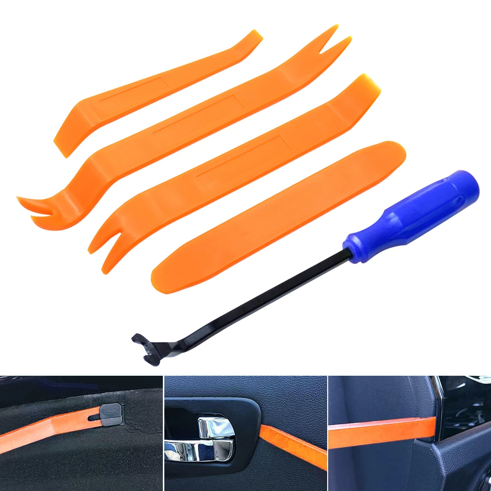 4Pcs/Set Auto Door Clip Panel Trim Removal Tool Kits Navigation Disassembly Seesaw Car Interior Plastic Seesaw Conversion Tool  - buy with discount