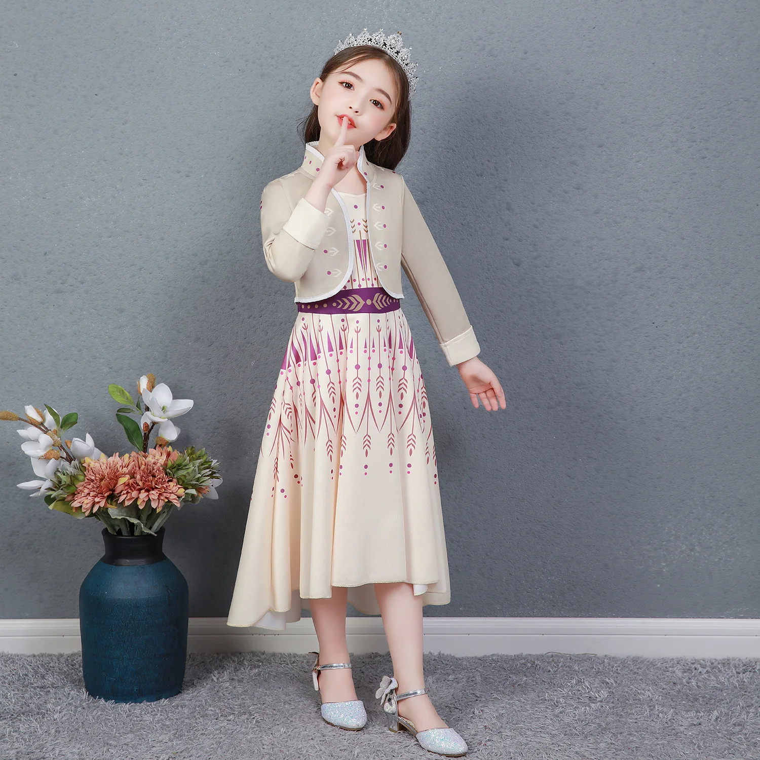 Платье для девочек красивые платья косплея на Хэллоуин желтый Рождественский