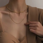 Ожерелье из кубинской цепи для женщин, колье золотистого цвета в стиле хип-хоп, из нержавеющей стали, женская цепь 3 мм, чокер, Модная бижутерия для шеи C023