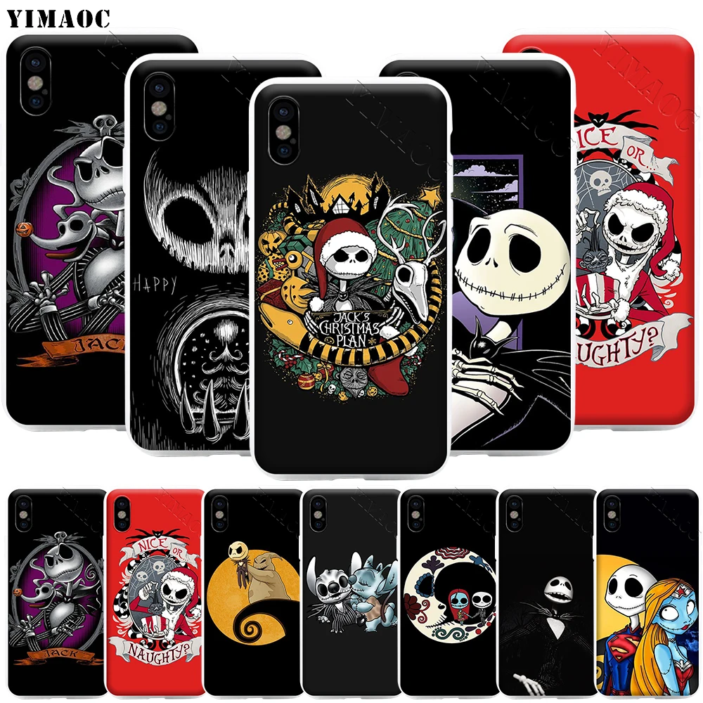 Чехол для телефона YIMAOC Nightmare Christmas Jack Skellington для iPhone 11 Pro XS X XR Max 8 7 6 6S Plus SE 5S.