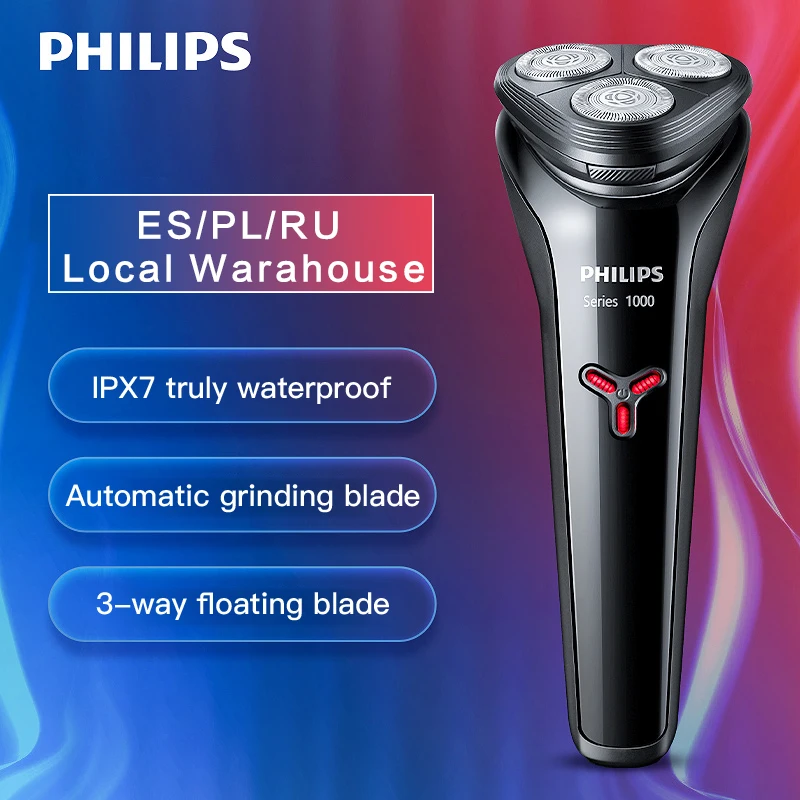 Philips профессиональная Бритва для электробритва S1103 полностью моющаяся с системой