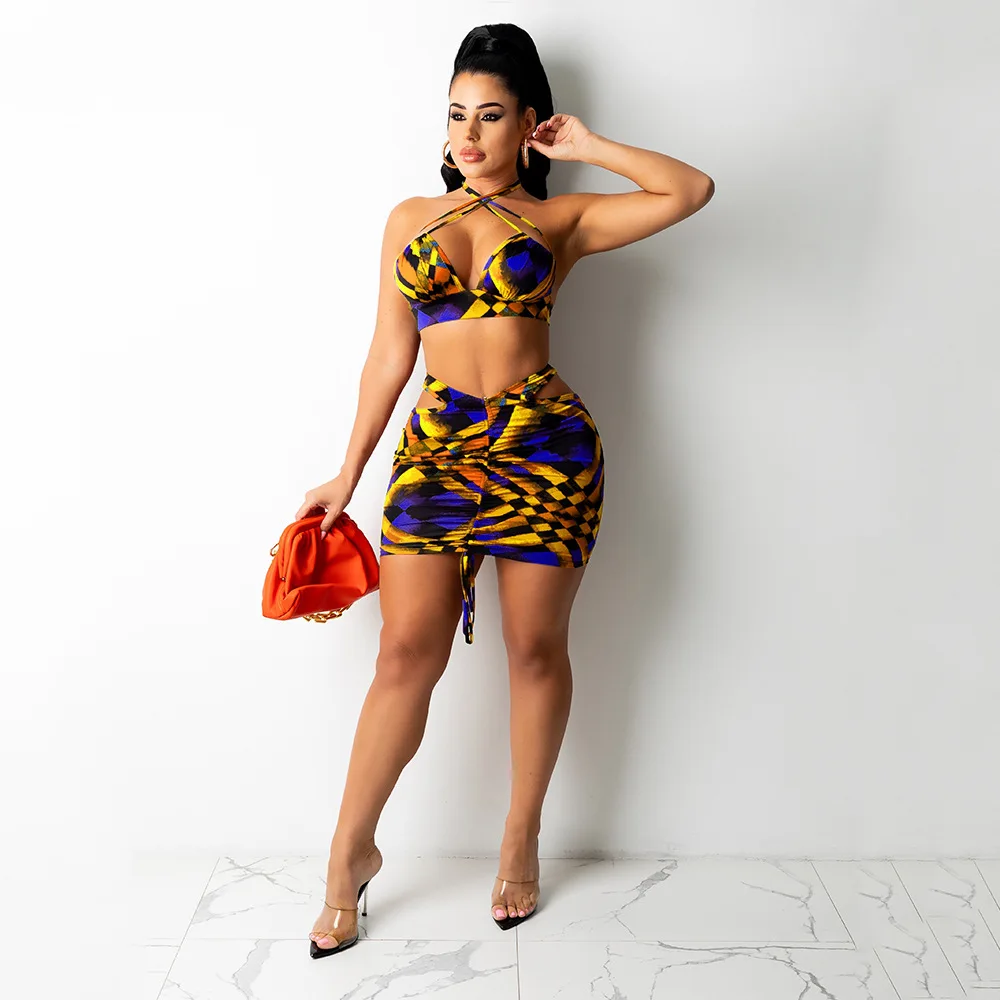 Женский Короткий Спортивный костюм без бретелек сексуальный облегающий рукавов