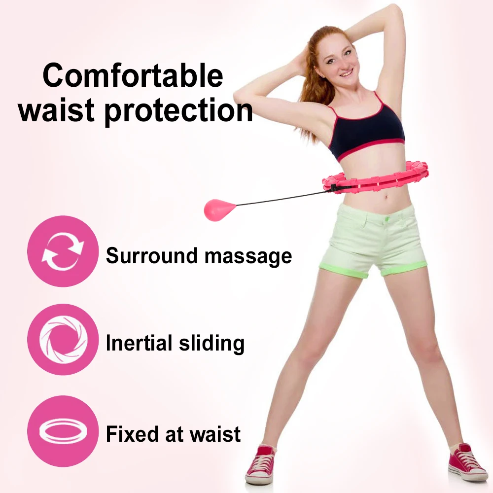 

24 Section Adjustable Sports Hoops Abdominal Thin Waist Exercise Detachable Massage Fitness Hoop Training Weight Loss