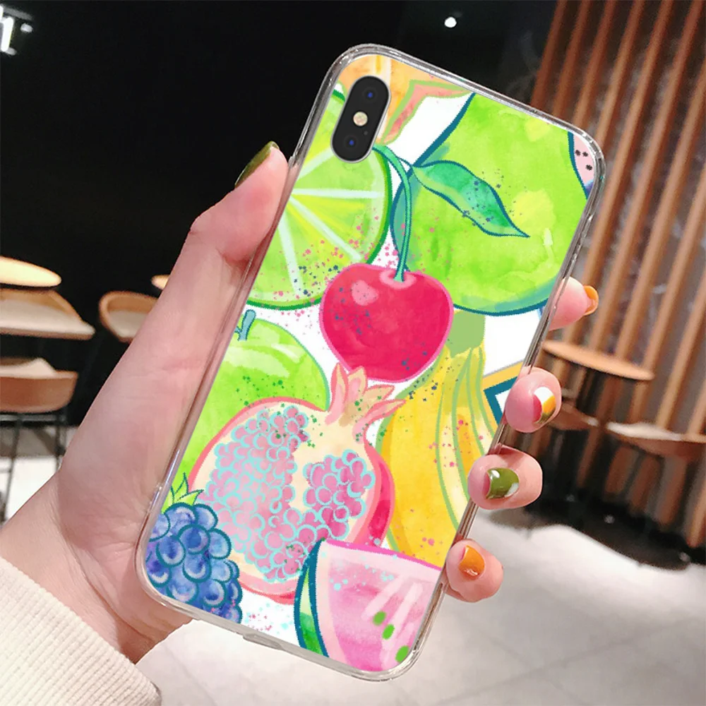 Reayou Summer Fruit Pineapple Watermelon Banana Lemon Cool Phone Case for IPhone 11 Pro XS MAX 8 7 6 6S Plus X 5 5S SE XR | Мобильные