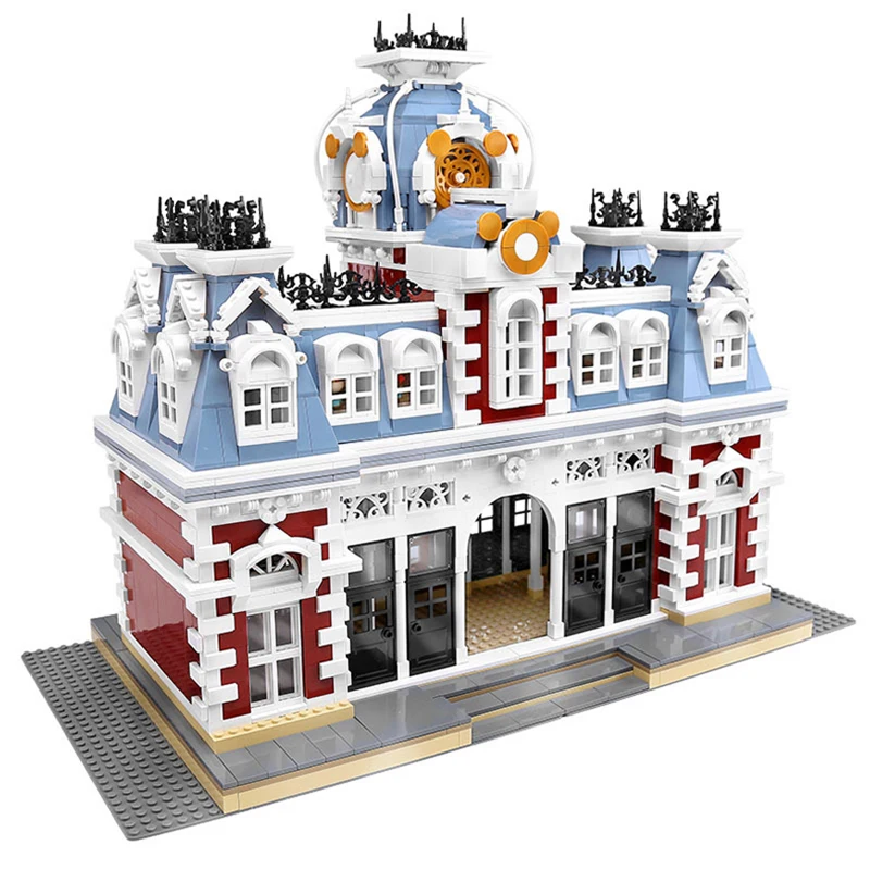 

MOC The Station of Creamland Paradise Corner Restaurant Building Blocks Bricks Creative Cities Street View Toys for Kids Gifts