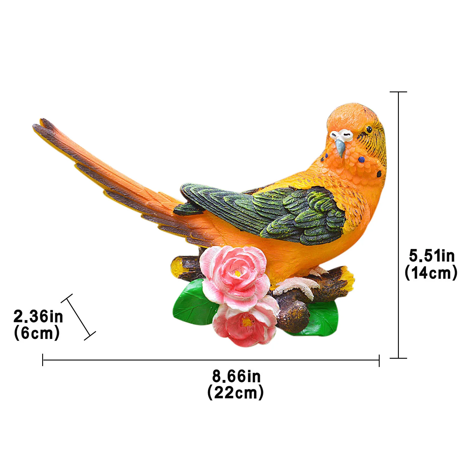 

Cute Parrot Hook Home Decoration Gardening Landscape Sculpture Resin Crafts Home Outdoor Decorative Kids Gift