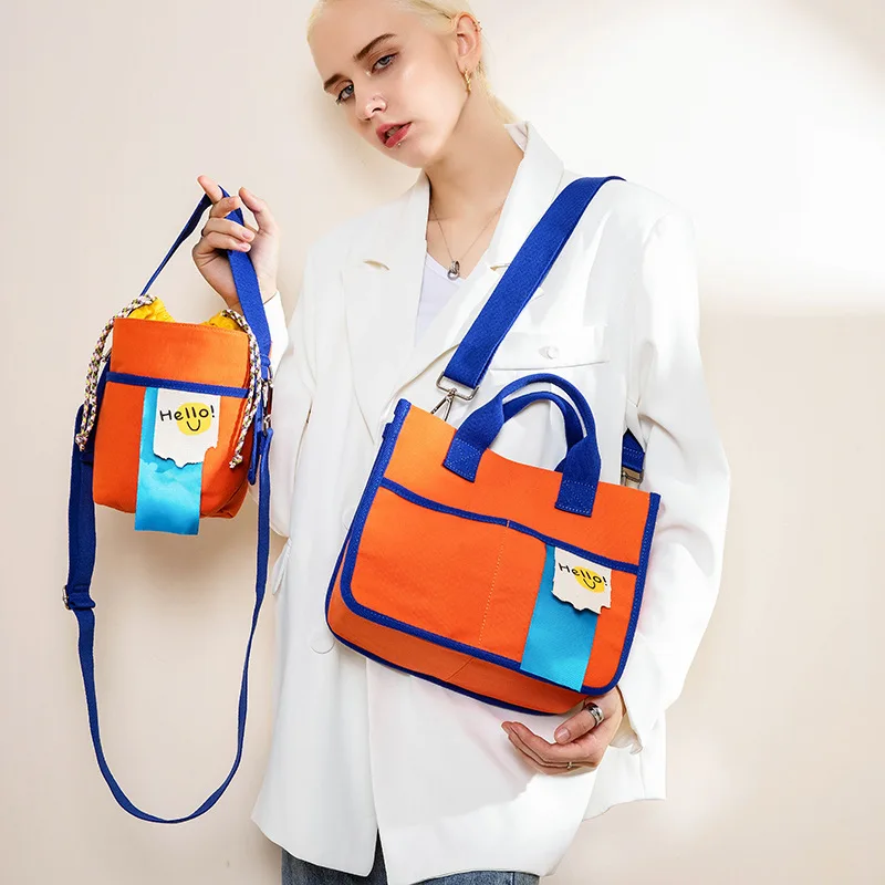 

Новая модная сумка большой емкости, Женская яркая Холщовая Сумка, сумка-мессенджер на одно плечо, дизайнерские сумки высокого качества