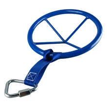 Hot AD-Diameter Metal Ninja Wheel with Safety Carabiner Advanced Monkey Bar Obstacle Ninja Warrior Training Equipment