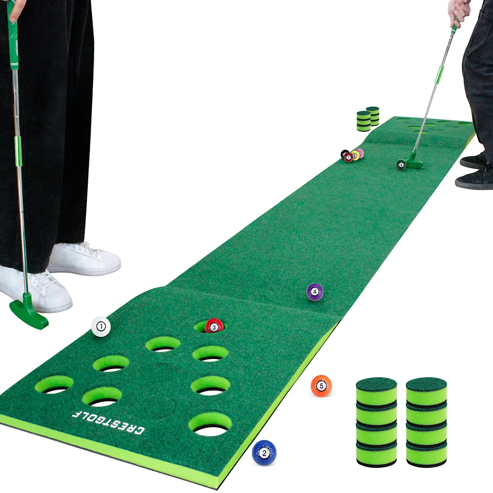 Crestgolf Practice Golf Putting Mat Indoor Outdoor 20 Holes Training Pad Supplies For Golf Putting Green Game