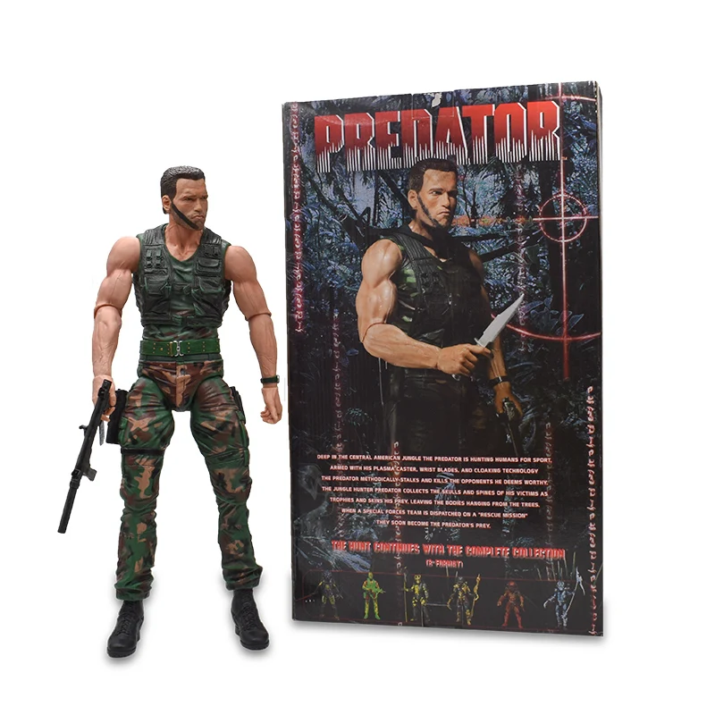 with box Neca юбилей инопланетяне Хищник джунгли патруль Unmasked в масках демон извлечение патруль противостояние Маскировка голландская фигурка - Цвет: with box