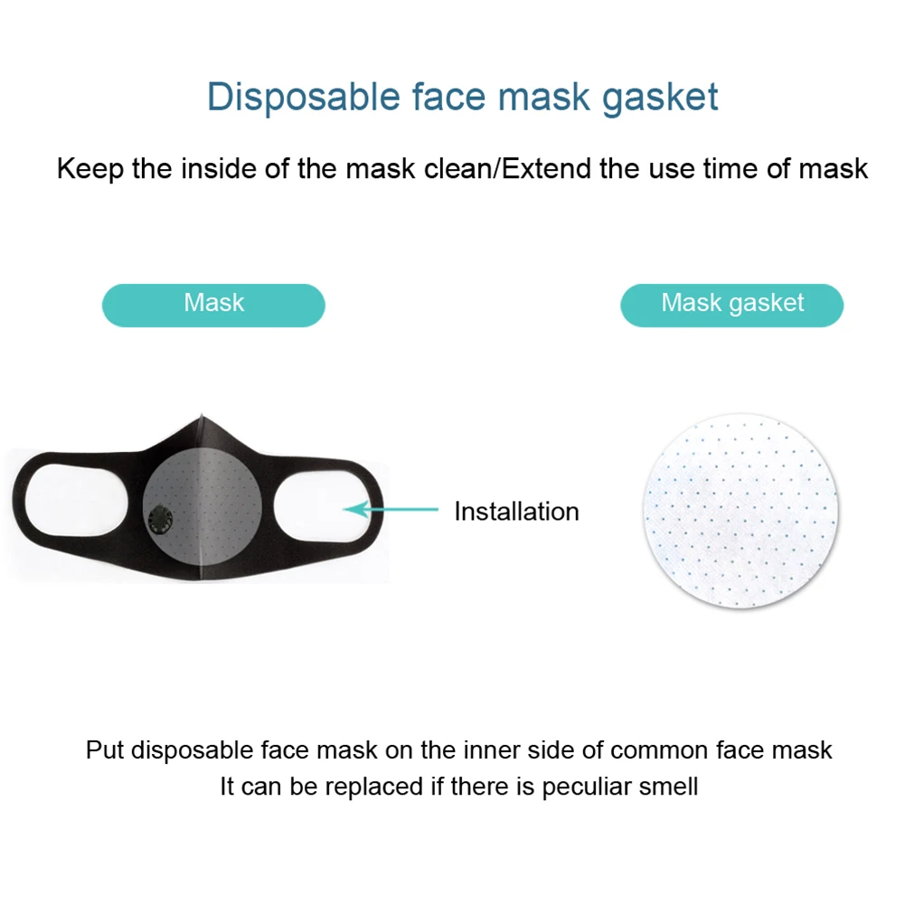 Черная модная маска для рта с фильтром двойной/одинарный дыхательный клапан