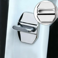 1x silver door lock protector cover applicable to all toyota models no logo auto accessories door lock protective buckle