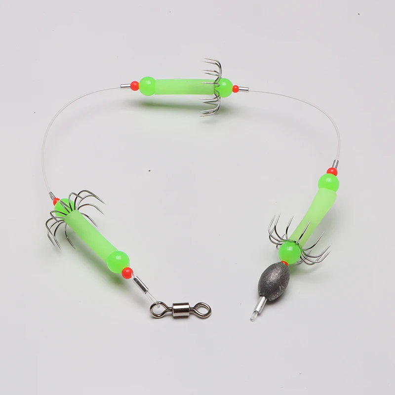 

YJBYYX Luminous String hook Squid hook Sea fishing Night fishing Octopus Fixture long 45cm Fishing tools