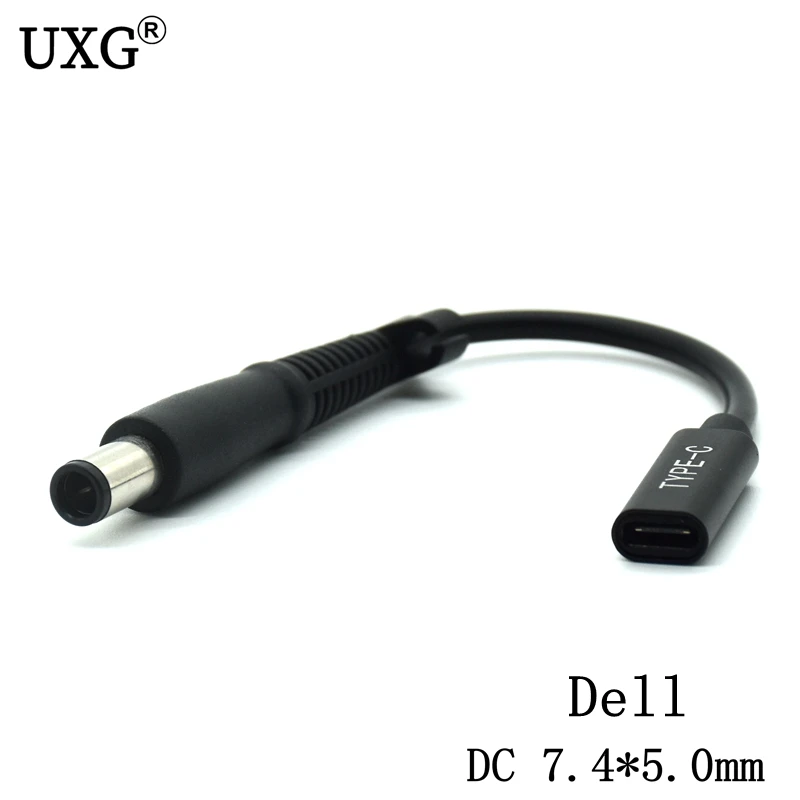 

7.4x5.0 mm with Pin Jack to USB Type C PD Power Adapter Converter DC Plug Connector Cable Cord for DELL Laptop Charger