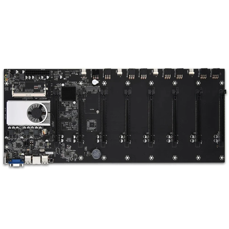 

Onboard 1037U CPU HM77 Chipset VGA HDMI 8-GPU Bitcoin motherboards for miner PCI-E 16X Mining BTC Motherboard