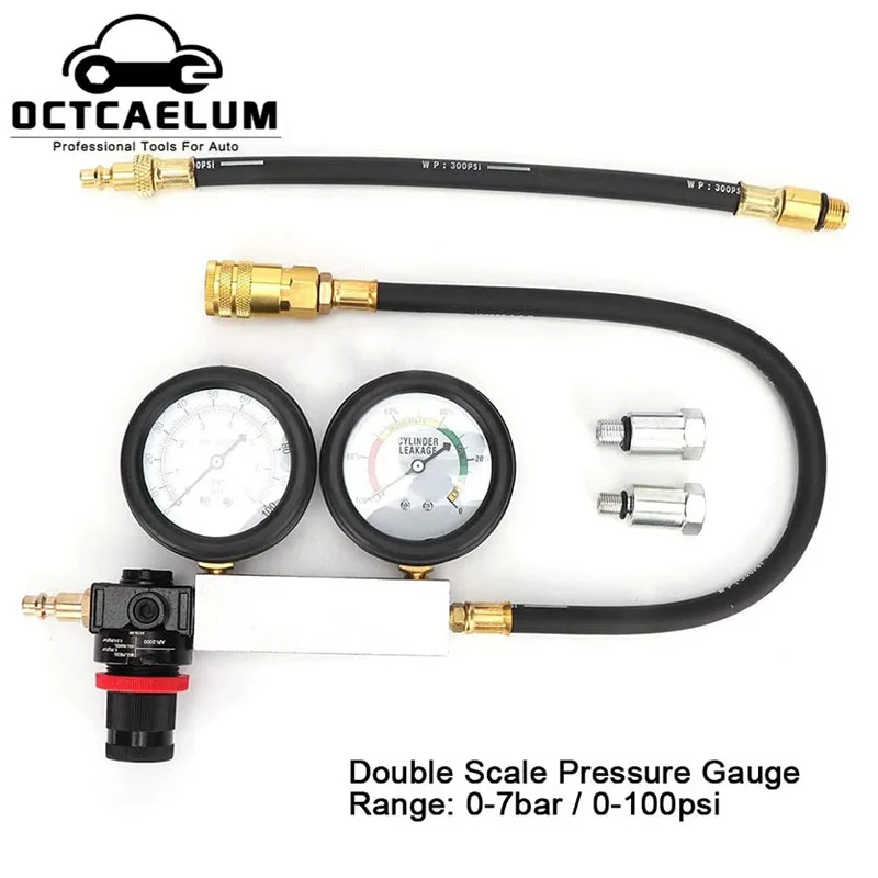 Детектор утечки в цилиндре двигателя тестер Манометр компрессионный
