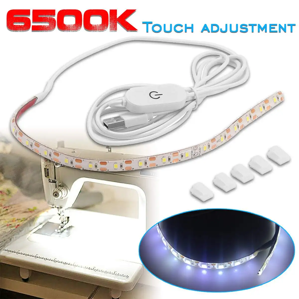 

Новый DC5V 6500K швейная машина светодиодный светильник полоса светильник комплект гибкий USB швейный светильник промышленная машина Рабочий СВ...