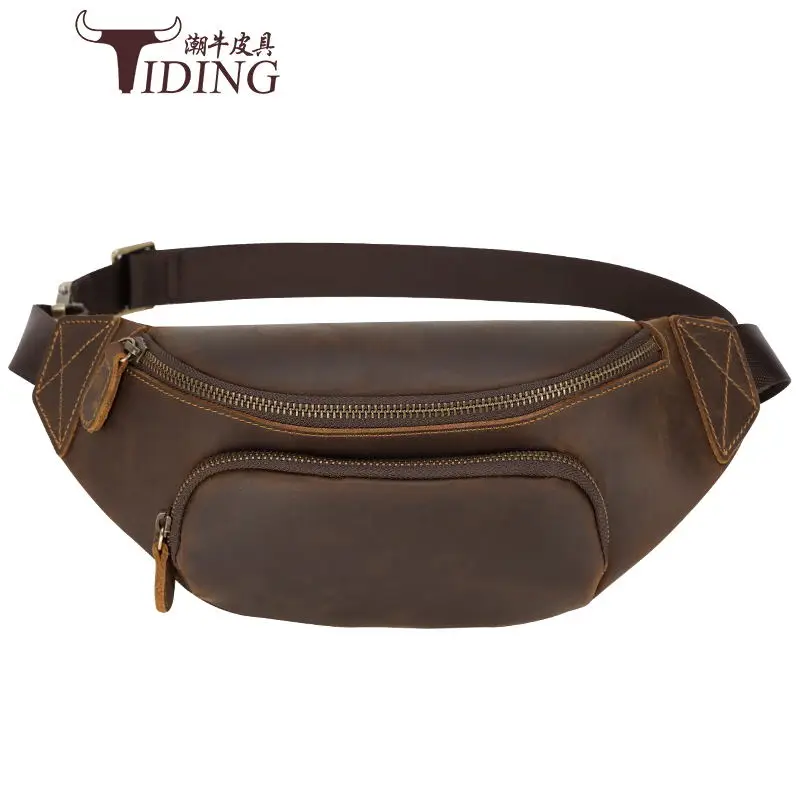 

Мужская поясная сумка из коровьей кожи 2020, мужская повседневная винтажная поясная сумка для путешествий, мужская сумка