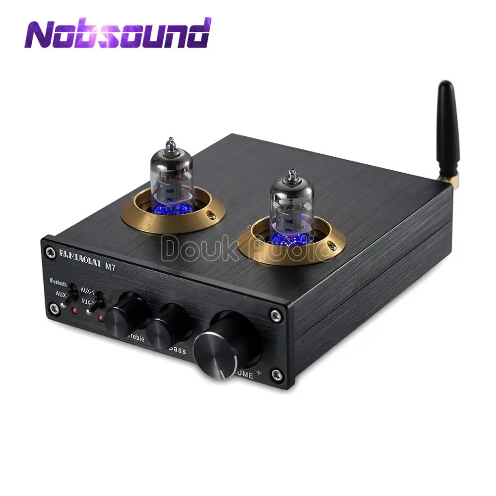 Nobsound Bluetooth HiFi вакуумный 6J1 ламповый усилитель стерео ламповый предусилитель с высоким басовым контролем