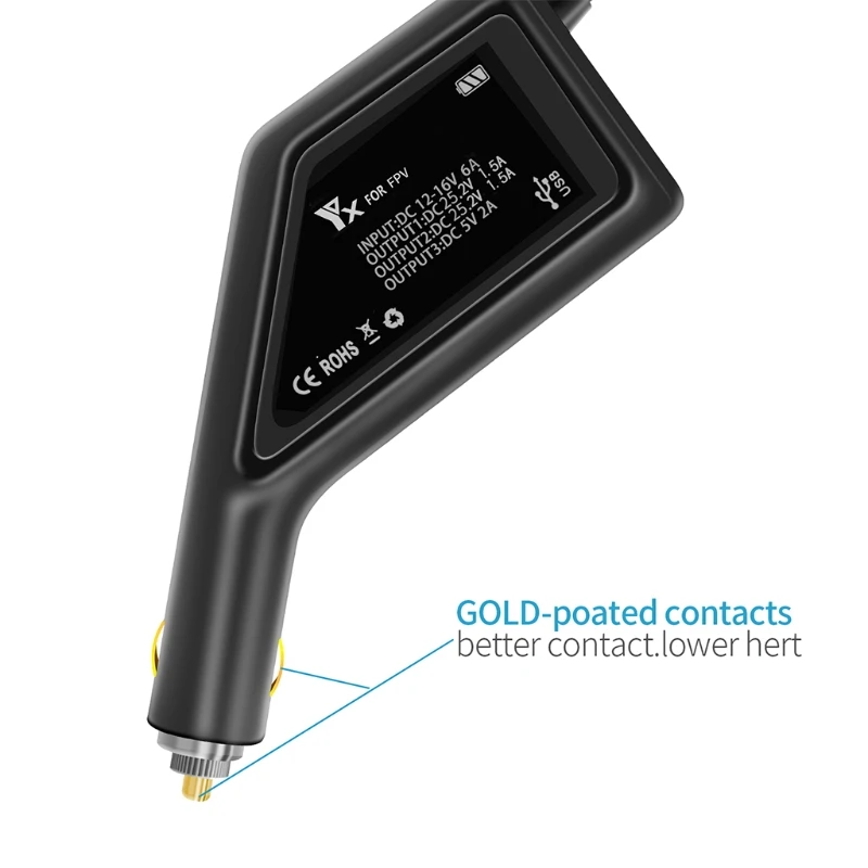 

3In1 Battery Car Charger Remote Control Charge Adapter for D-JI FPV Combo Drone Battery