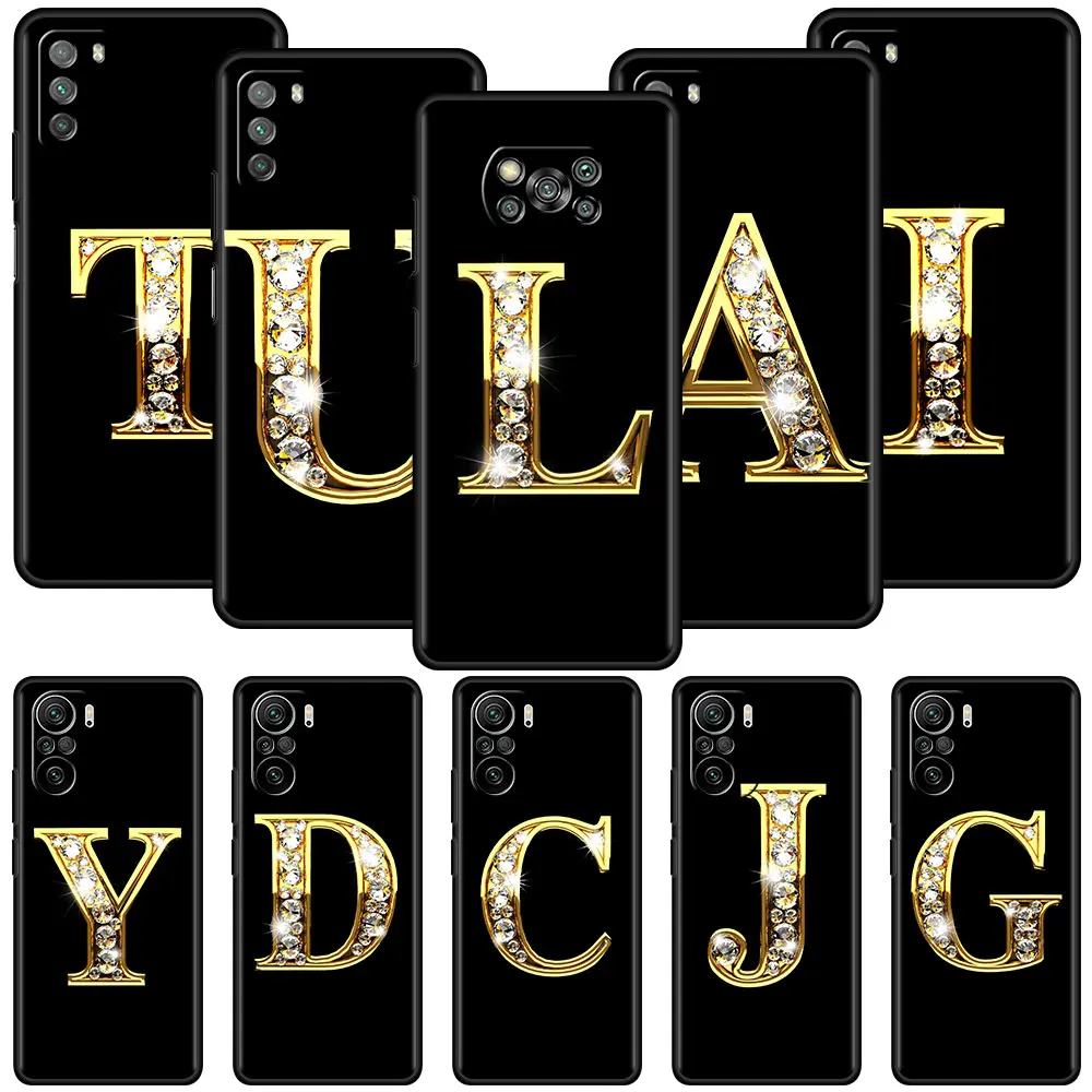 

Alphabet Letter Soft Capa For Xiaomi Redmi Note 9S 9 10 8 Pro K40 9C 7 9A 8T 7A 8A 6A 10S Case Tpu Phone Cover