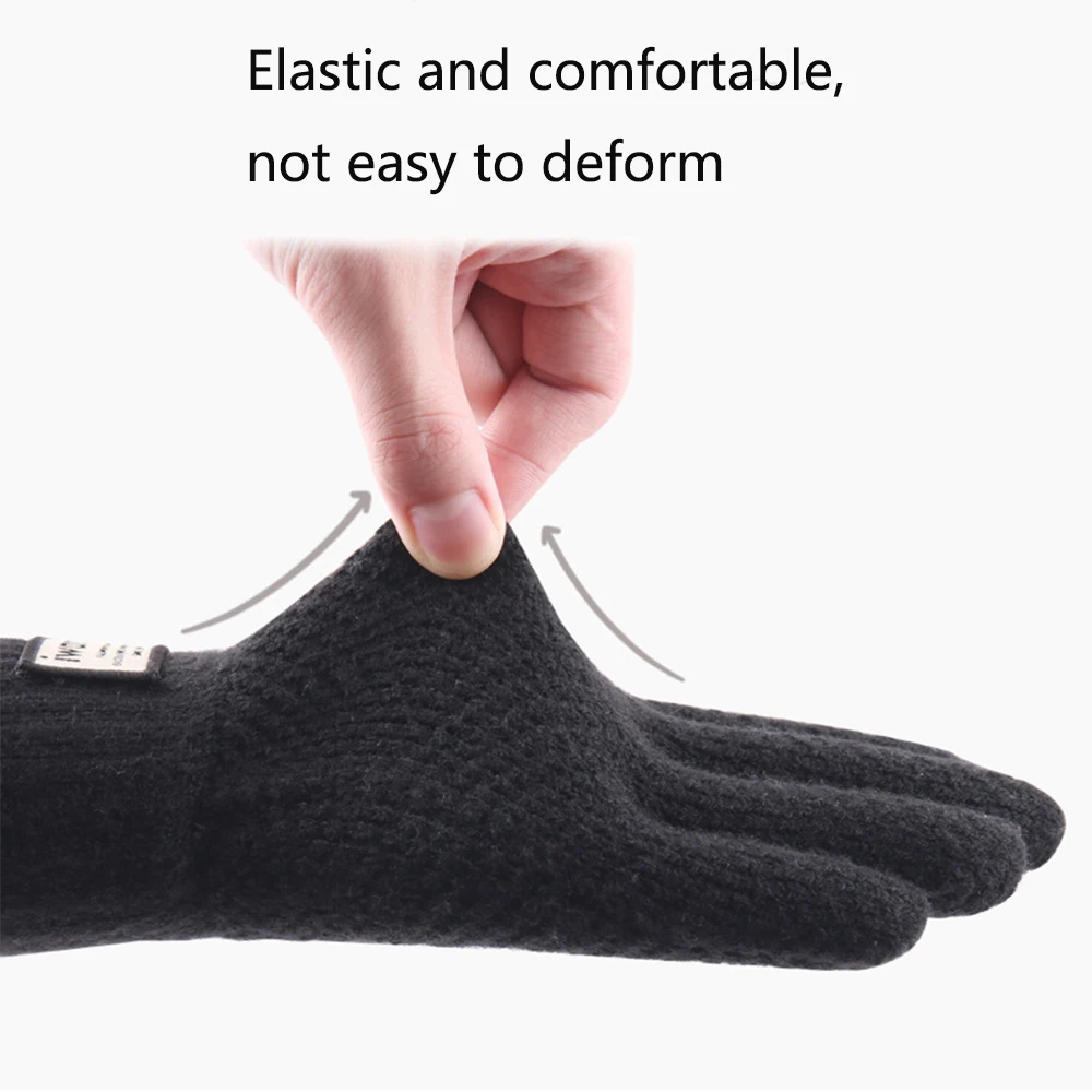 2020 новые мужские трикотажные перчатки с сенсорным экраном зимние шерстяные