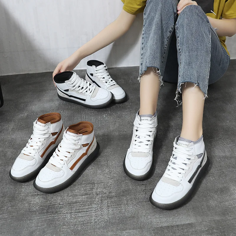 

Retro Women Shoes Genuine Leather New Spring British Style Student Shoes Wild Thick Large Genuine Leather Ladies Oxford Shoes