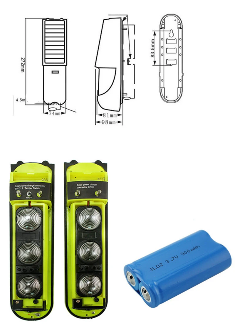 Водонепроницаемый солнечный фотоэлемент беспроводной инфракрасный луч датчик