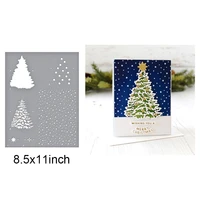 layered christmas tree stencils for diy scrapbooking decorative embossing diy paper card craft plastic templates drawing sheets
