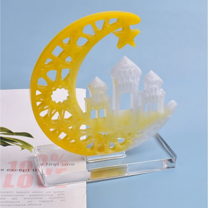 

Crystal Crafts Epoxy Resin Mold Castle Ghost Desktop Decorations Silicone Mould