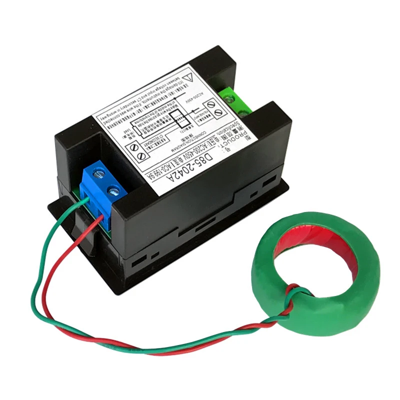 ЦИФРОВОЙ ВОЛЬТМЕТР-АМПЕРМЕТР AC 80-450V 0-200A С ДУАЛЬНЫМ ДИСПЛЕЕМ, ДЕТЕКТОР НАПРЯЖЕНИЯ И ТОКА, ПАНЕЛЬНЫЙ АМПЕРВОЛЬТМЕТР ГАЙКА 0,28" С ИСТОЧНИКОМ СИНЕГО СВЕТА LED