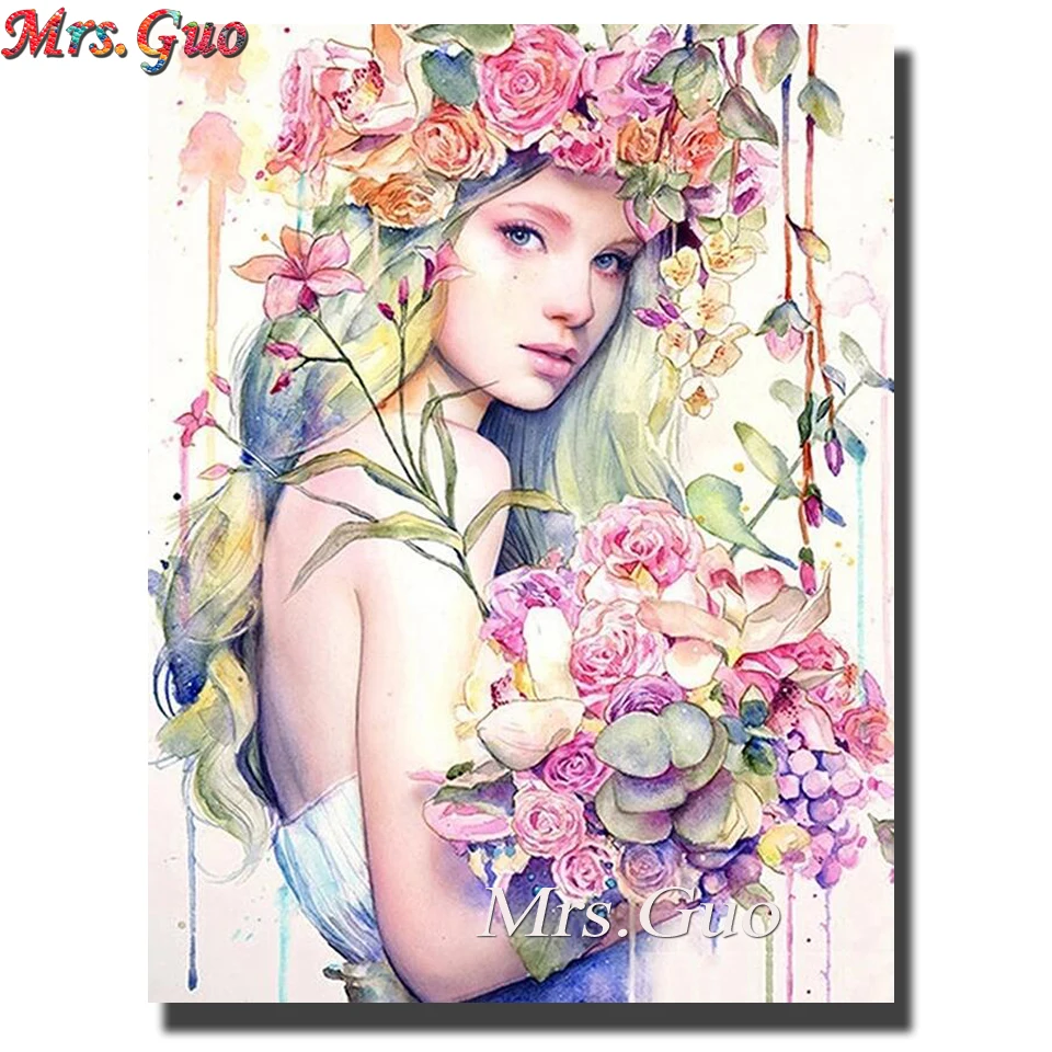 

Полностью квадратная круглая алмазная живопись, розовый цветок, красота 5D, DIY, фото, портрет стразы, Декор, домашний подарок