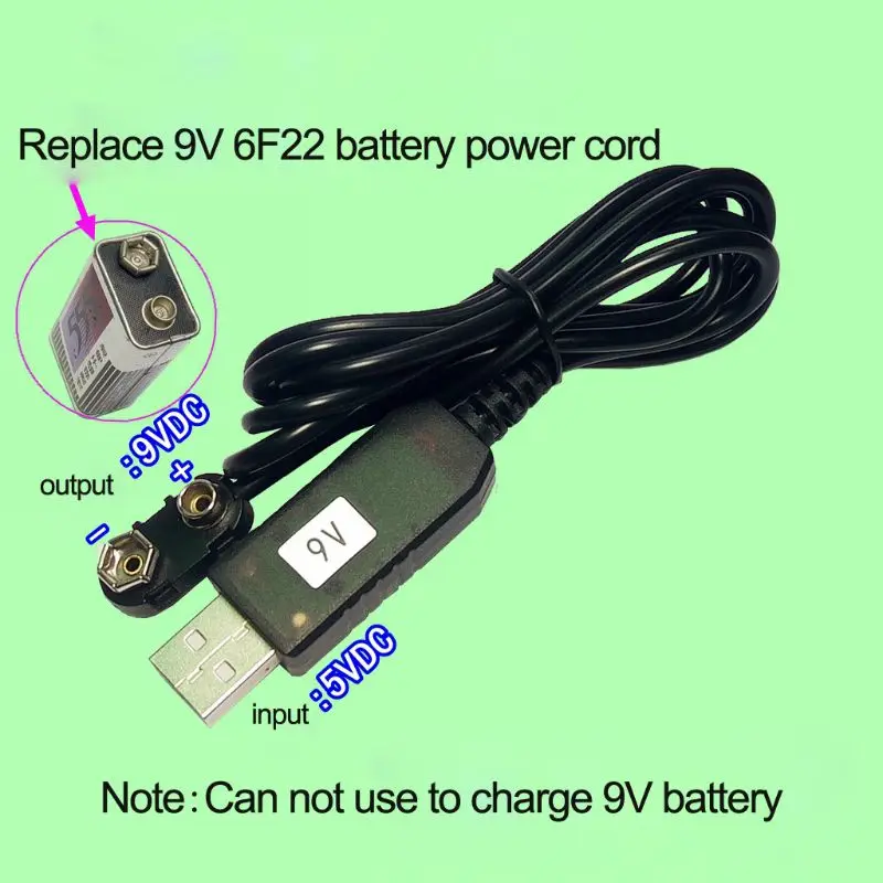 USB-кабель 9 в В для снятия батареи 5 повышающий до преобразователь напряжения